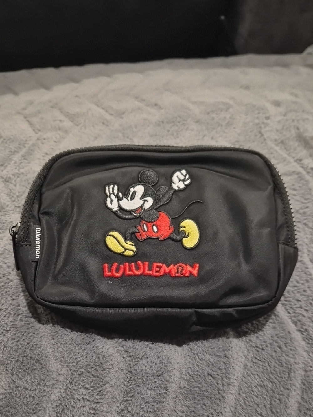 Sold!! lululemon athletica Black Pouch with Mickey Mouse Embroidery